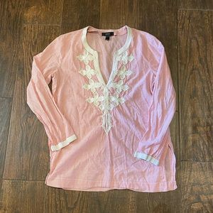 JCrew Pink Long-Sleeve Blouse Size 2